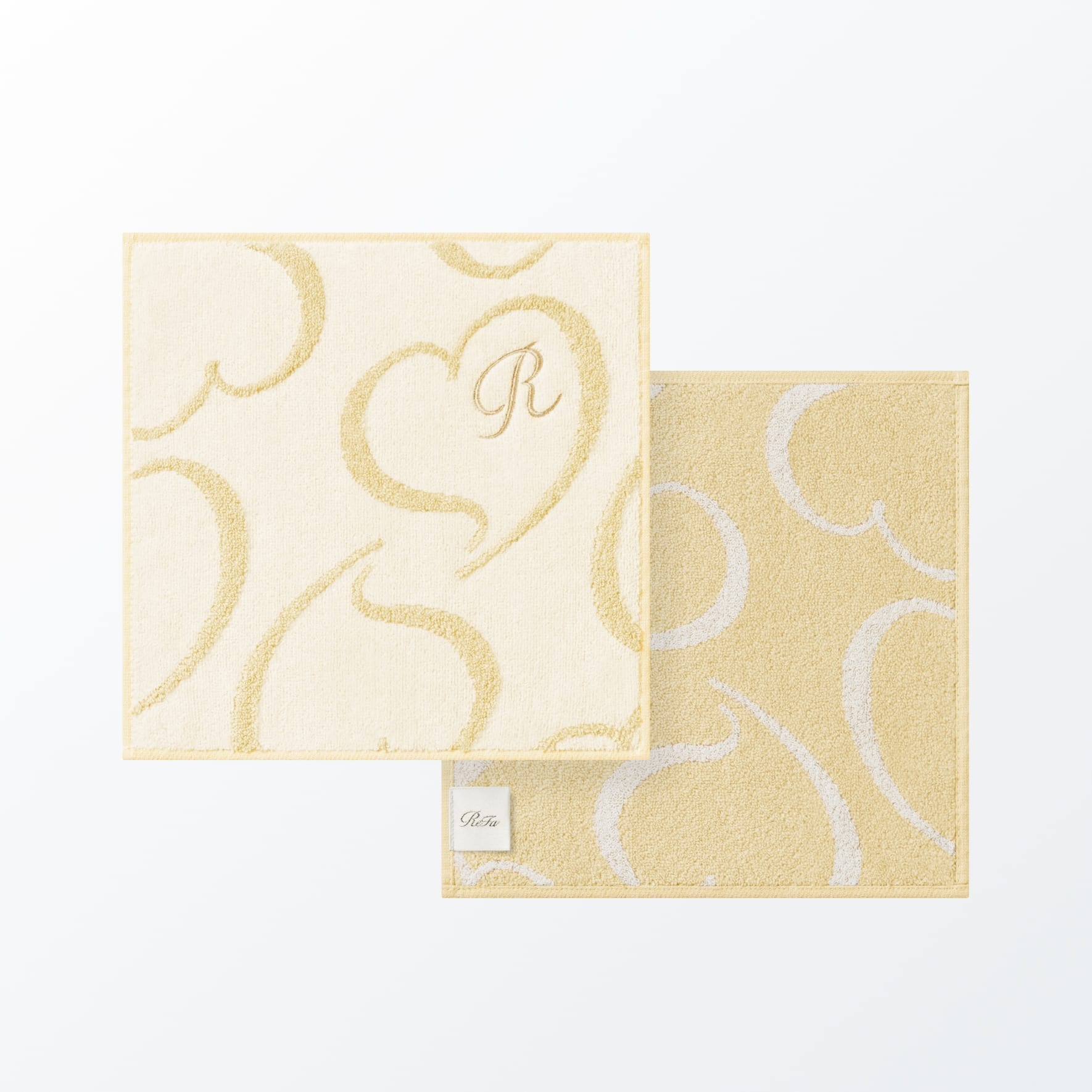 ReFa HEART HAND TOWEL Aira リファハートハンドタオル アイラ ソフトイエロー