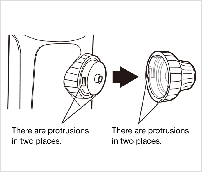 There are protrusions in two places.
